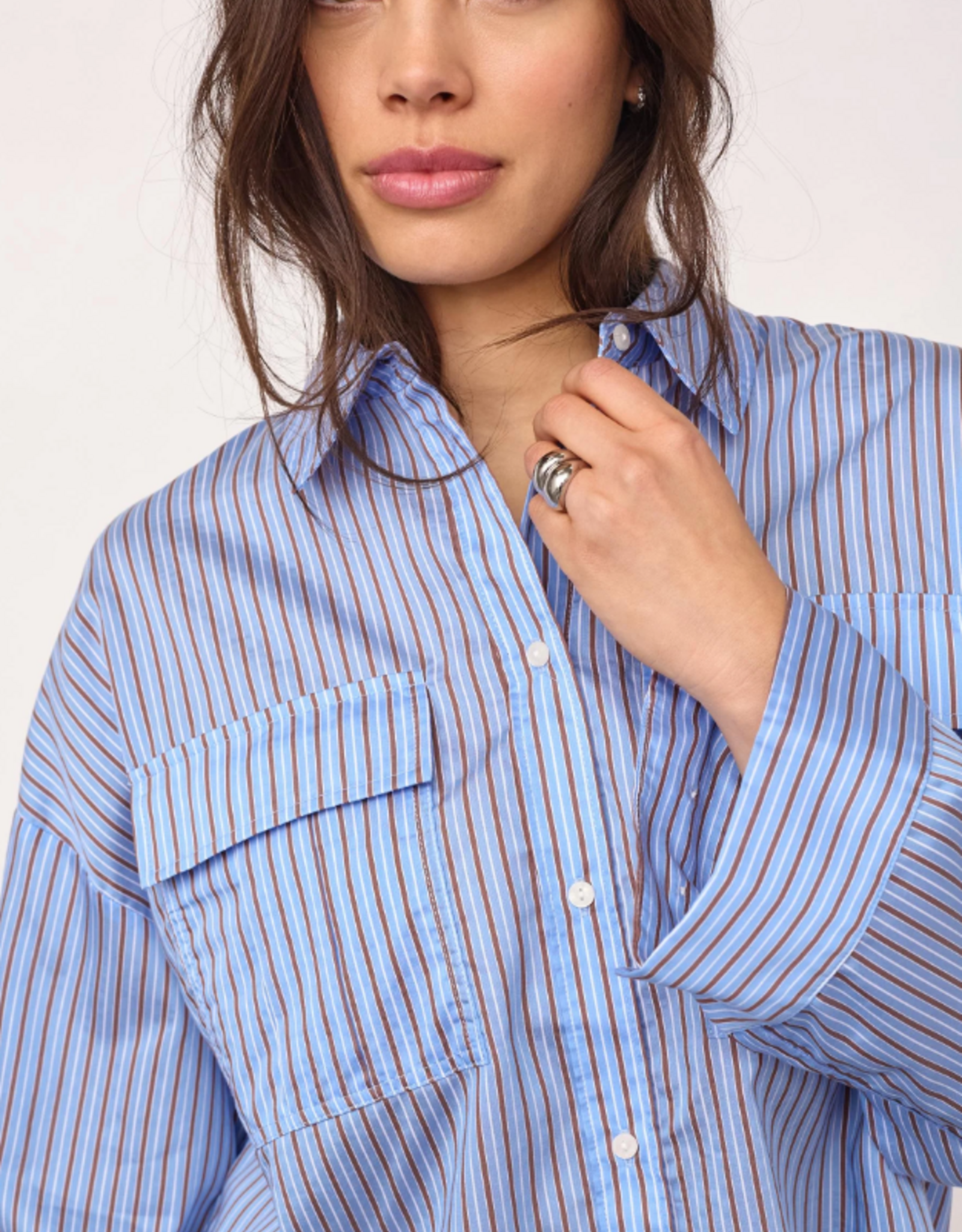 Co'Couture Anica LS Shirt Blue