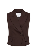 Co'Couture Alini Wrap Vest Dark Brown