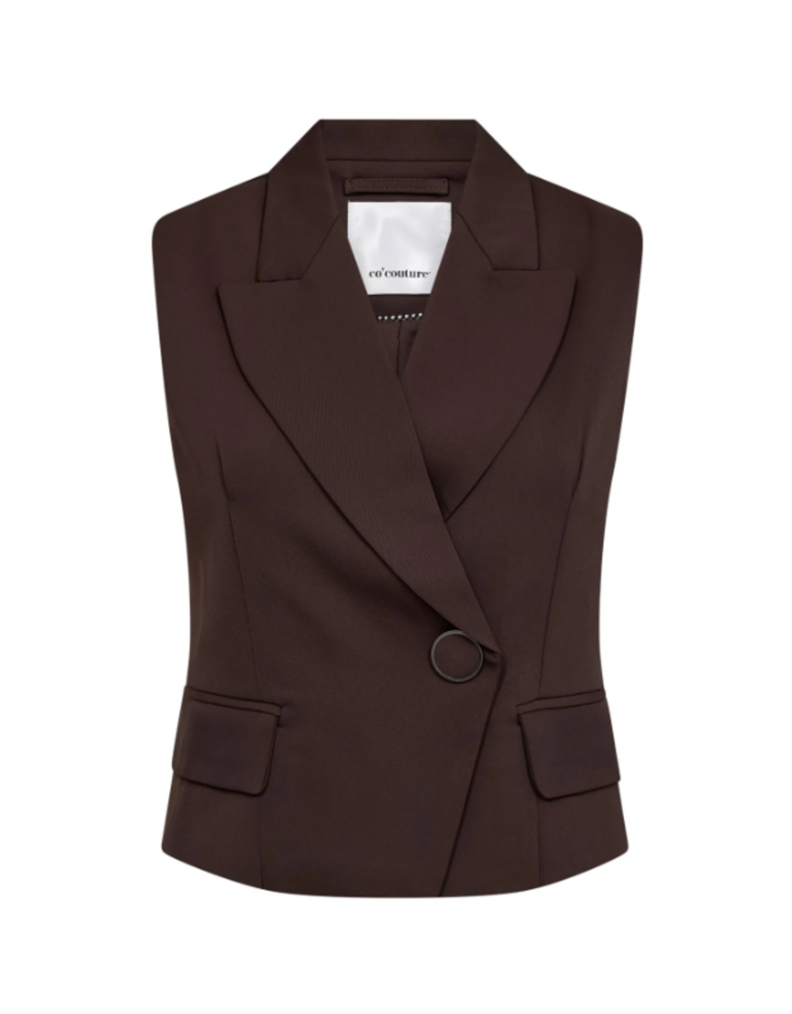 Co'Couture Alini Wrap Vest Dark Brown