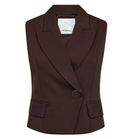 Co'Couture Alini Wrap Vest Dark Brown