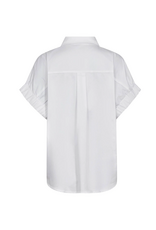 Co'Couture Poppy Elastic Cuff SS Shirt White