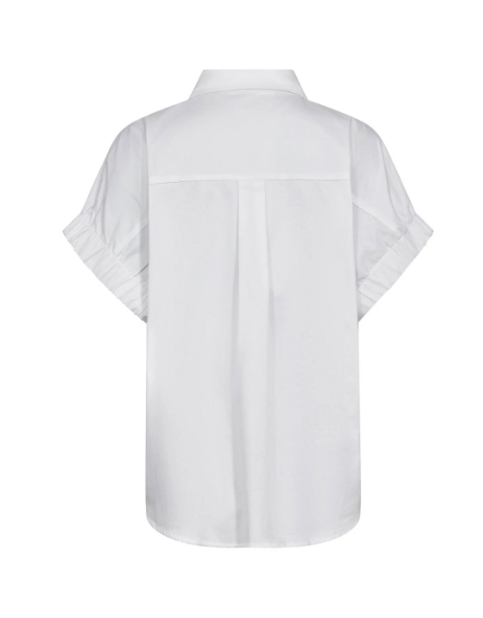 Co'Couture Poppy Elastic Cuff SS Shirt White