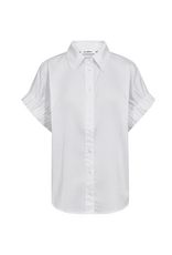 Co'Couture Poppy Elastic Cuff SS Shirt White