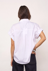 Co'Couture Poppy Elastic Cuff SS Shirt White