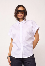 Co'Couture Poppy Elastic Cuff SS Shirt White