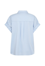 Co'Couture Poppy Elastic Cuff SS Shirt Pale Blue