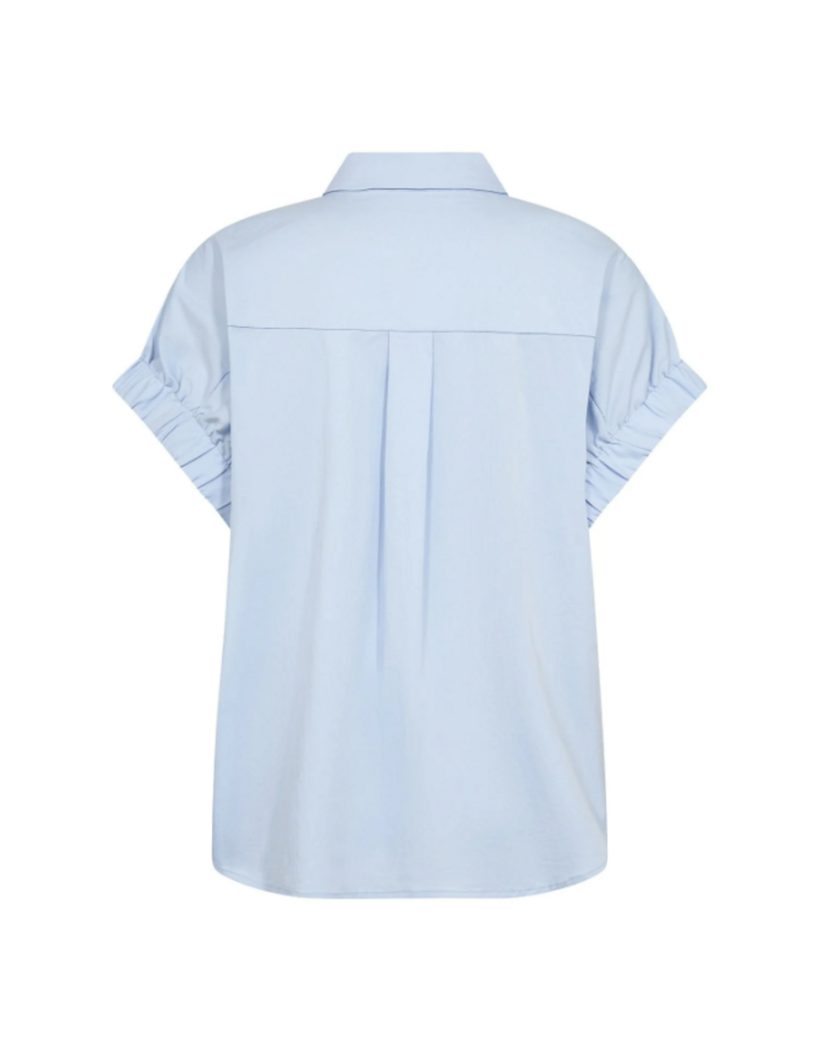 Co'Couture Poppy Elastic Cuff SS Shirt Pale Blue