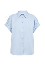 Co'Couture Poppy Elastic Cuff SS Shirt Pale Blue