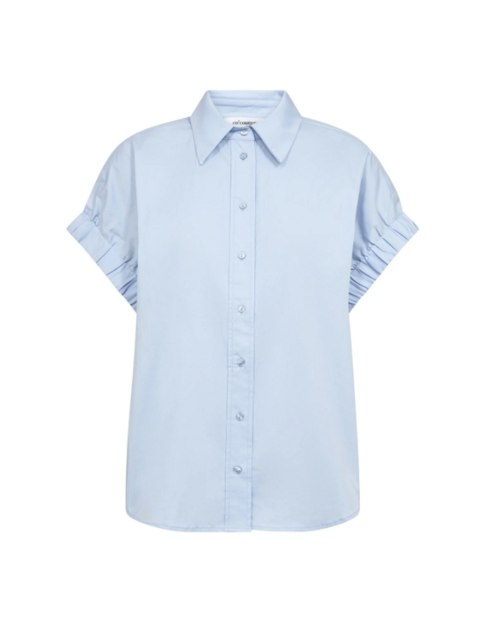 Co'Couture Poppy Elastic Cuff SS Shirt Pale Blue