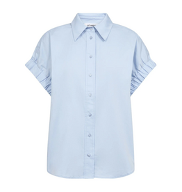 Co'Couture Poppy Elastic Cuff SS Shirt Pale Blue
