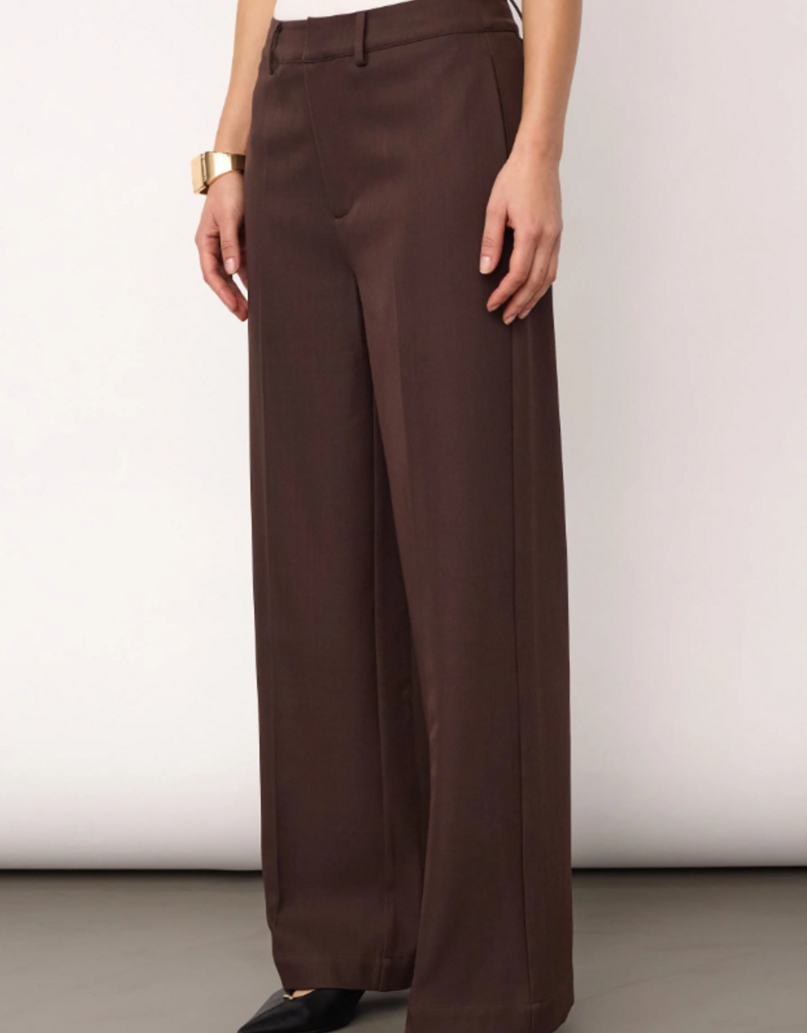 Co'Couture Luna Wide Pant Dark Brown L34