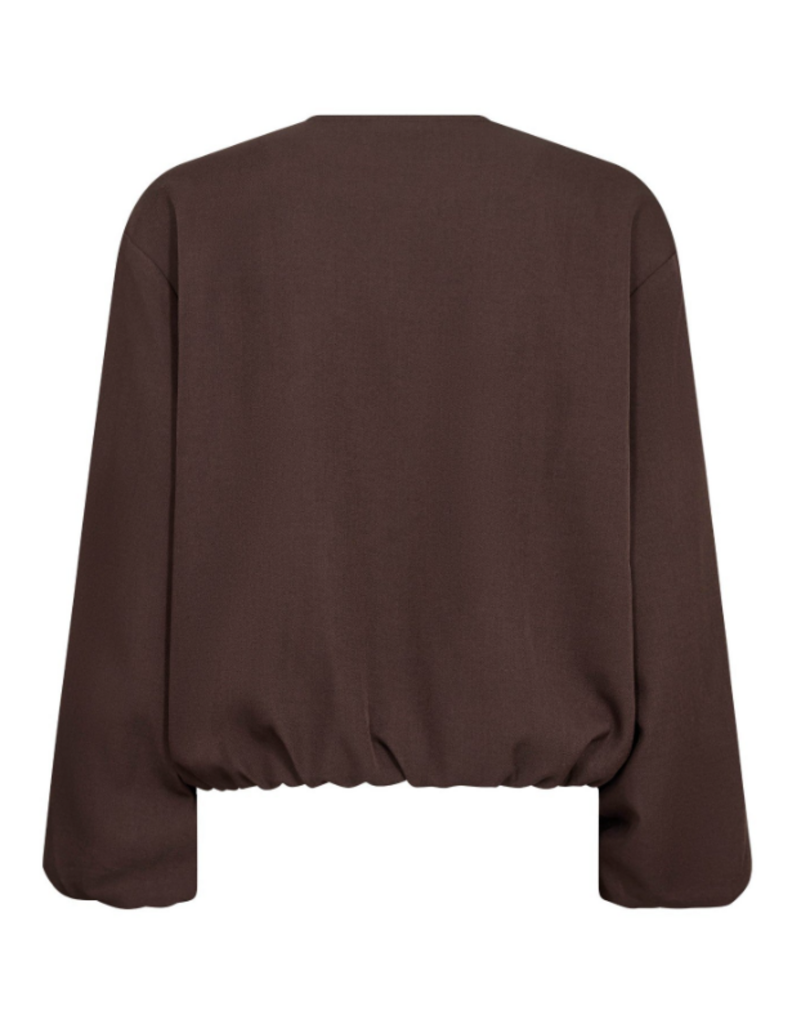 Co'Couture Luna Balloon Zip Jacket Dark Brown