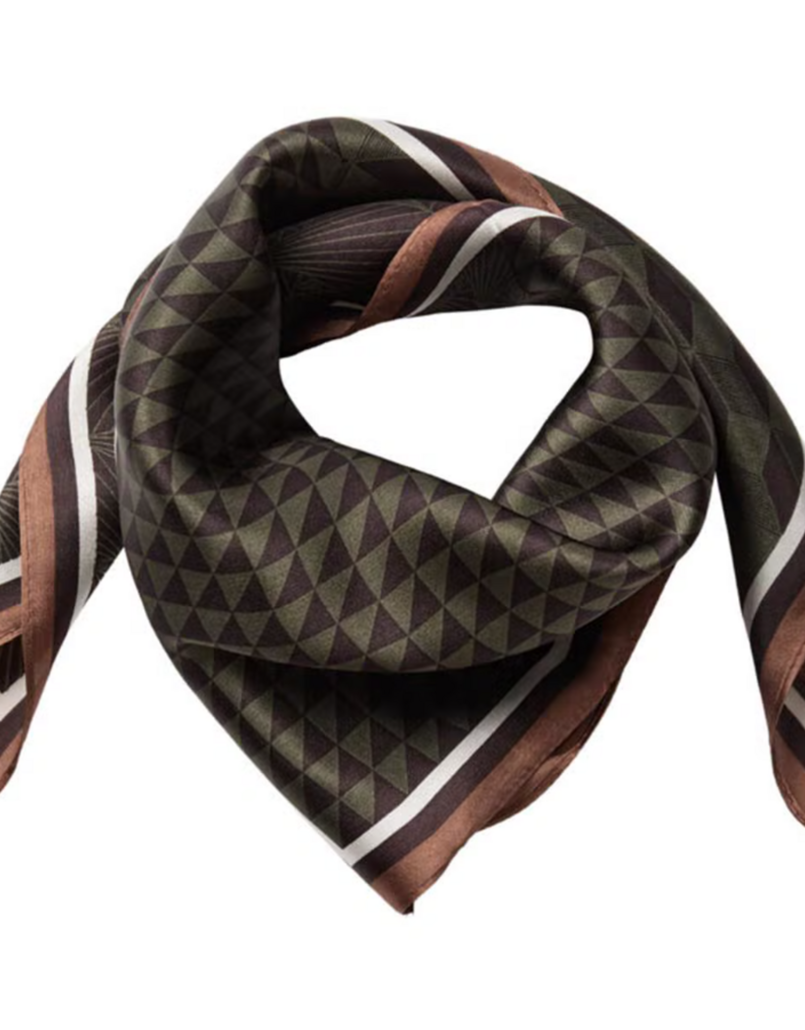 Co'Couture Shila Silk Scarf Brown