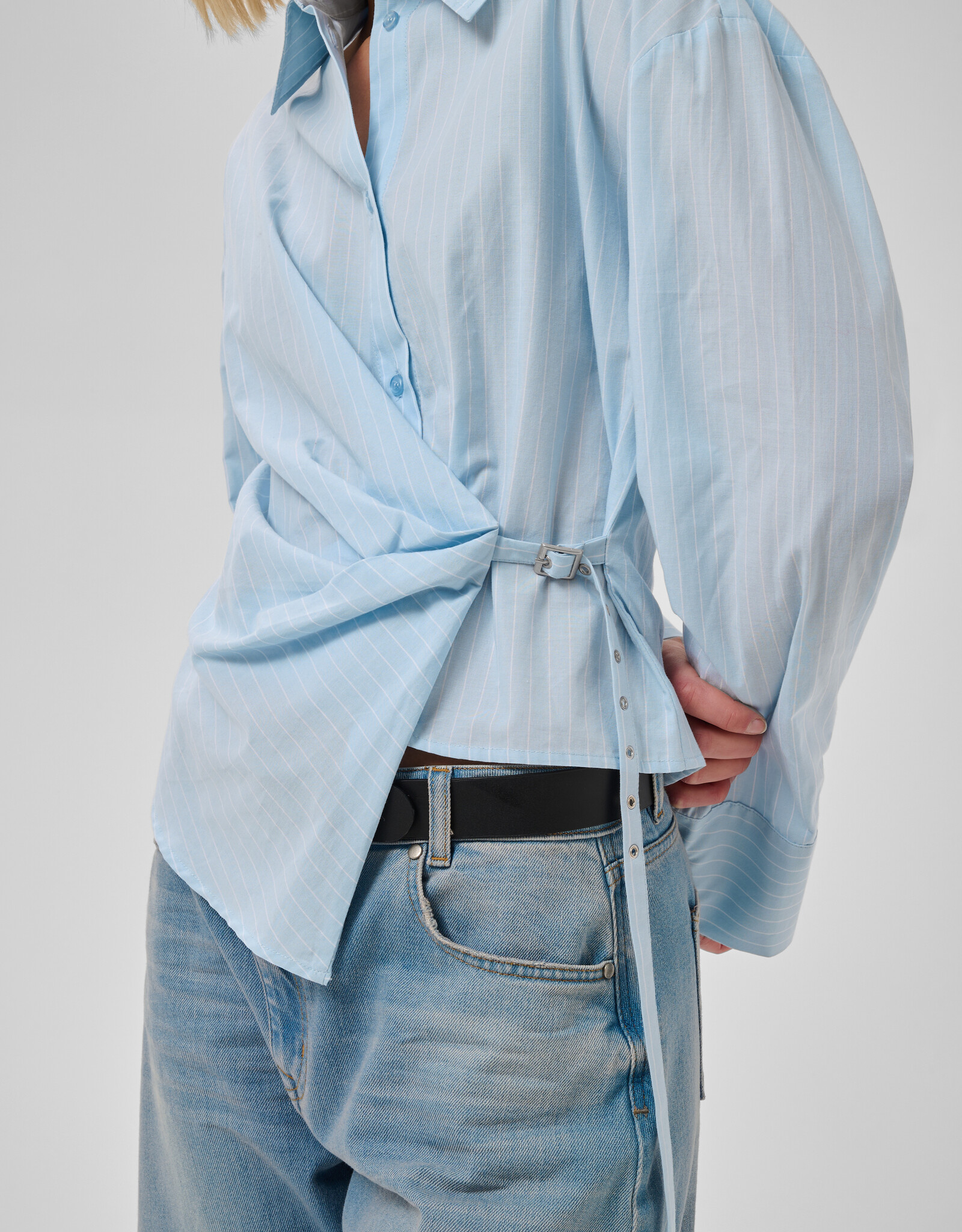 My Essential Wardrobe Bella Belt Shirt Angell Falls Stripe