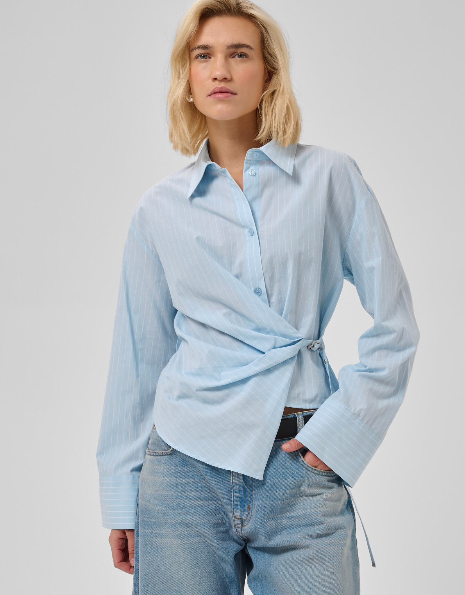 My Essential Wardrobe Bella Belt Shirt Angell Falls Stripe