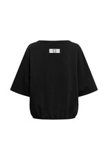 My Essential Wardrobe Ollie  V-Neck Sweat Tee Black Wash