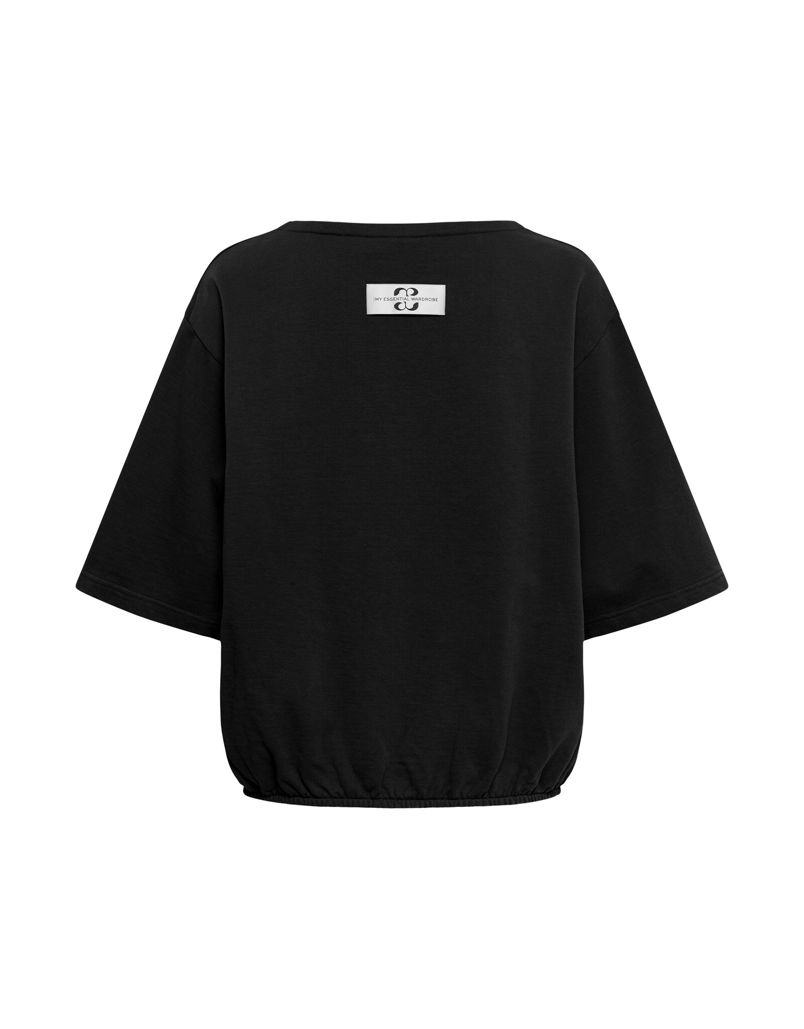 My Essential Wardrobe Ollie  V-Neck Sweat Tee Black Wash