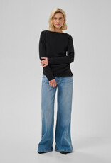 My Essential Wardrobe Helle Asymmetric Blouse Black