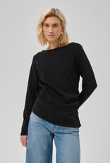 My Essential Wardrobe Helle Asymmetric Blouse Black