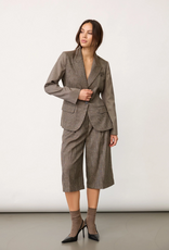 Co'Couture Veja Check Fitted Blazer Brown
