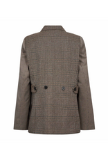 Co'Couture Veja Check Fitted Blazer Brown