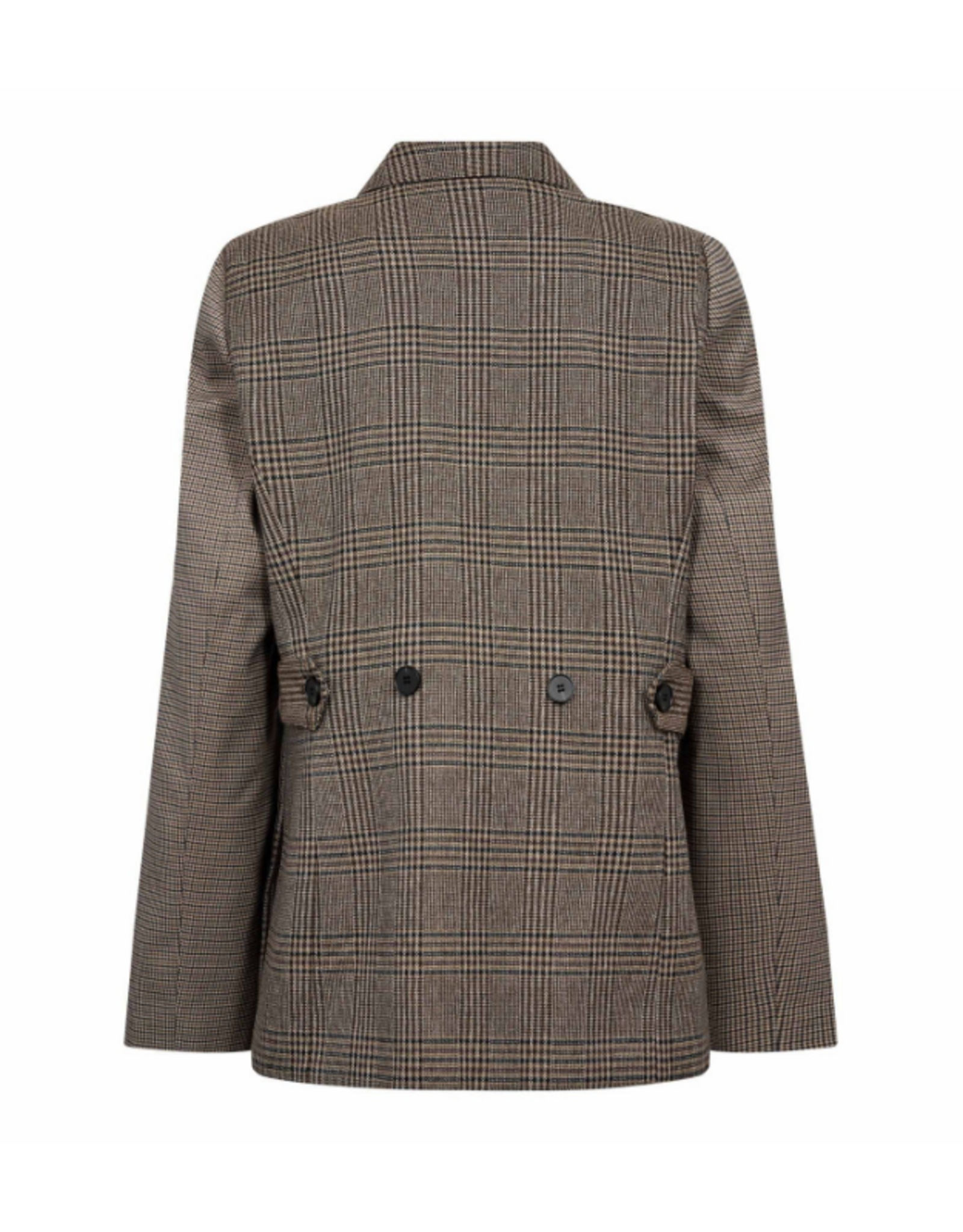 Co'Couture Veja Check Fitted Blazer Brown