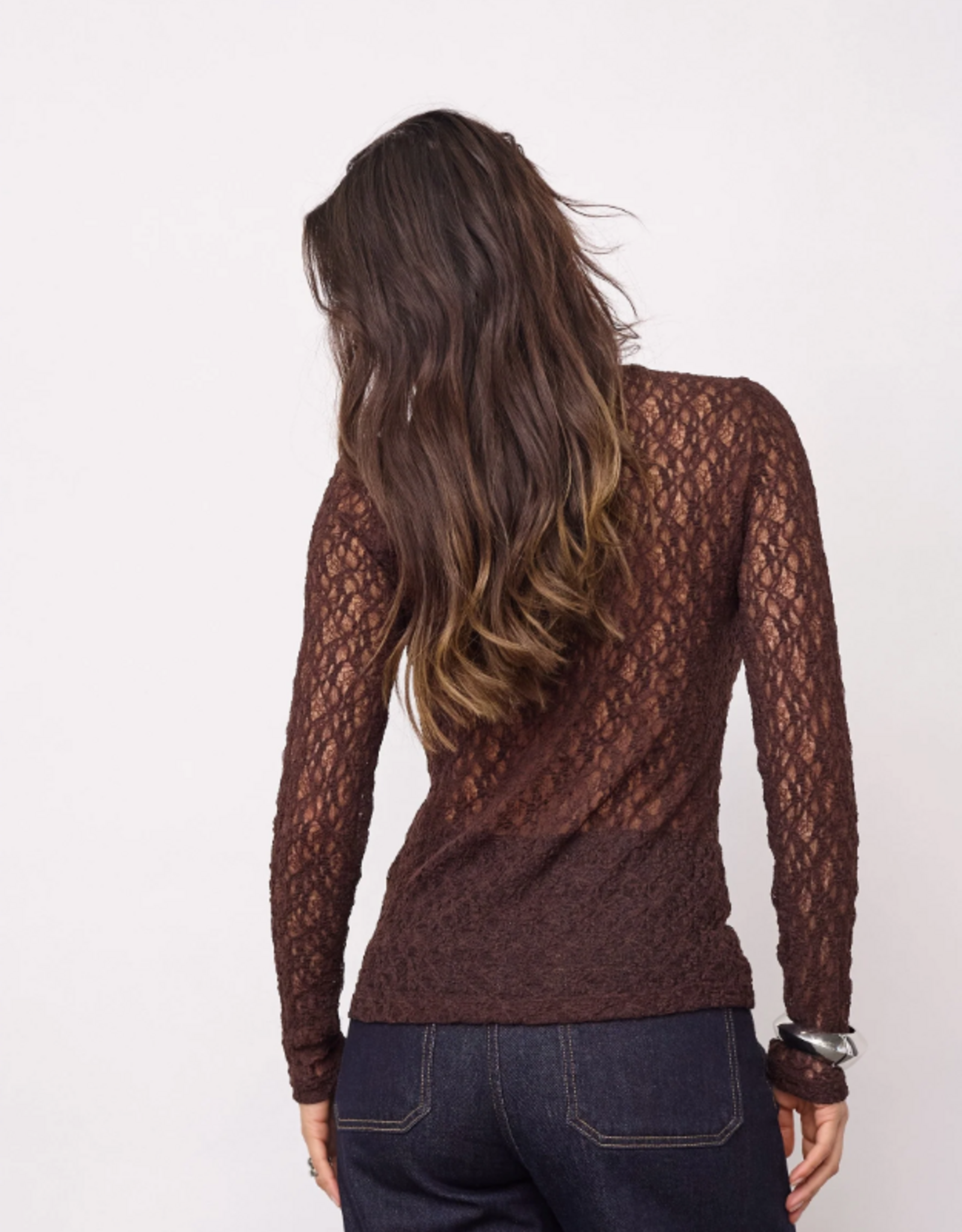 Co'Couture Barna O-Neck Blouse Dark Brown
