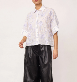 Co'Couture Elric Flower SS Shirt White