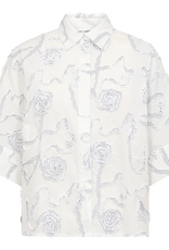 Co'Couture Elric Flower SS Shirt White
