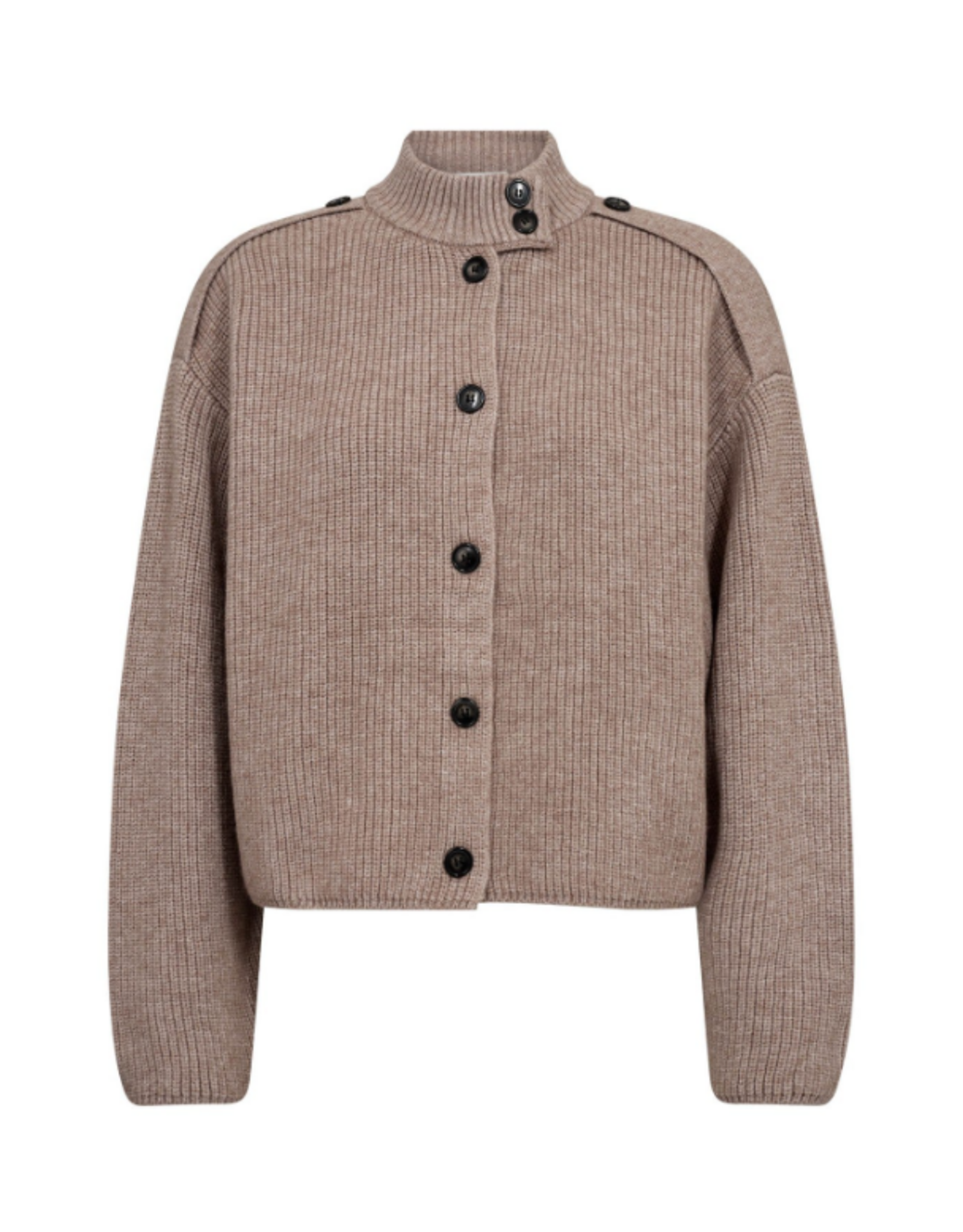 Co'Couture Row Utility Cardigan Mink
