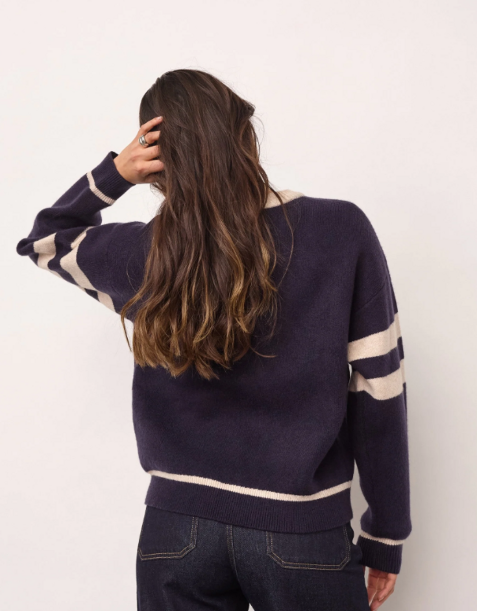 Co'Couture Row Coco Logo Knit Navy
