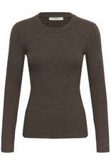 InWear Dagna Melange T-Shirt LS Chocolate Brown
