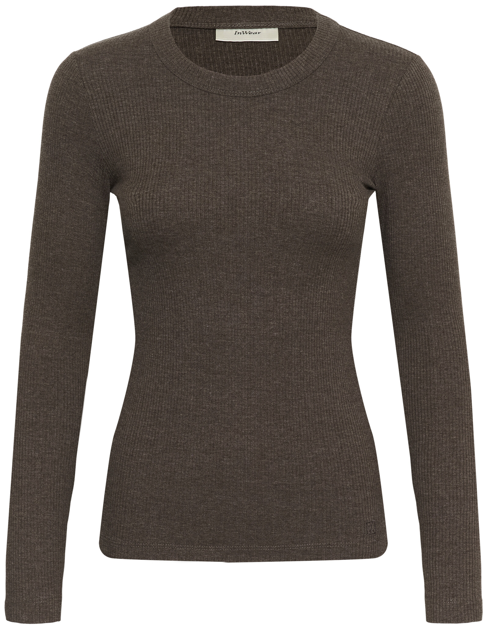 InWear Dagna Melange T-Shirt LS Chocolate Brown
