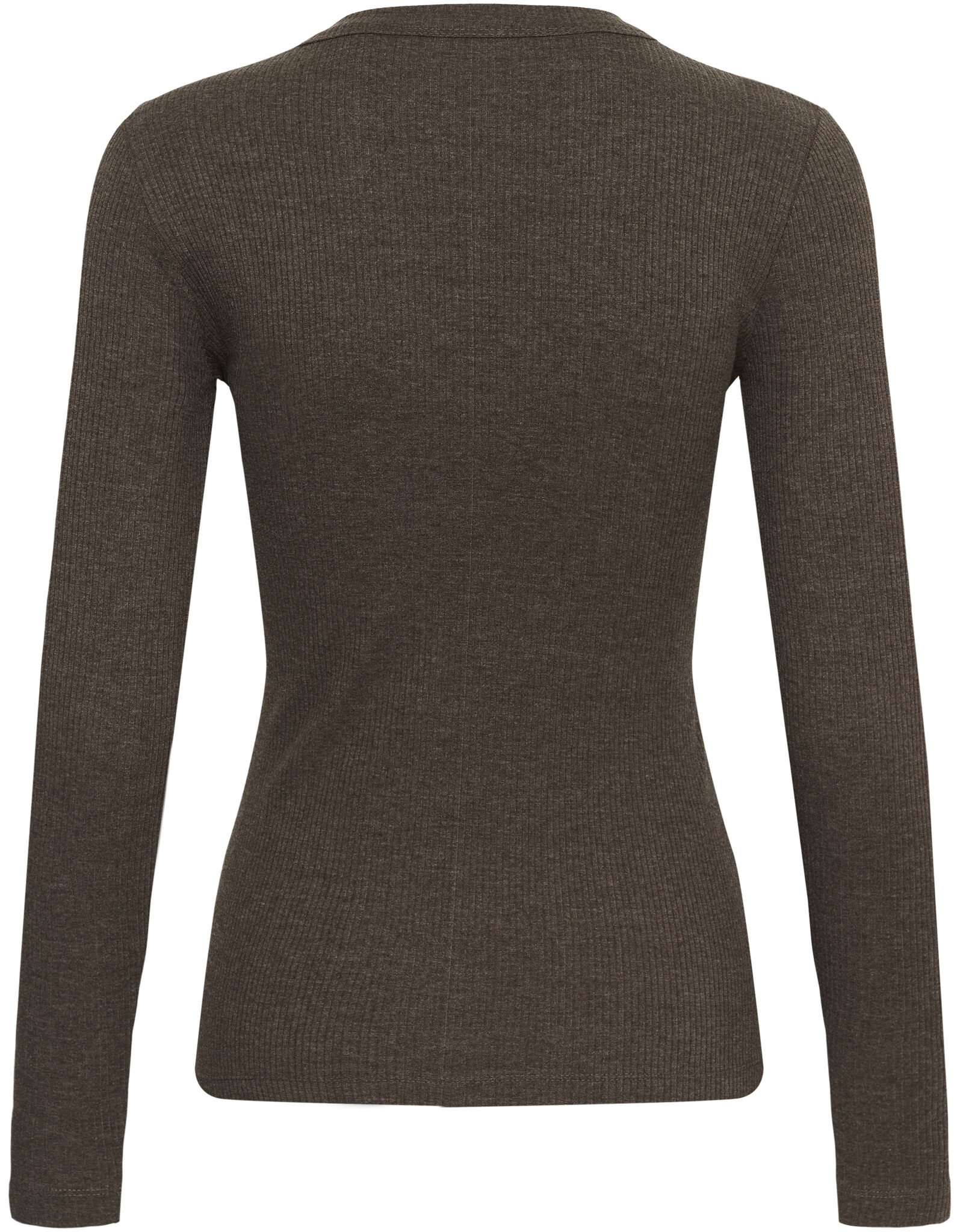 InWear Dagna Melange T-Shirt LS Chocolate Brown