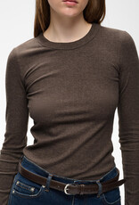 InWear Dagna Melange T-Shirt LS Chocolate Brown