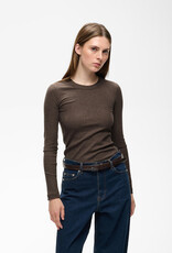 InWear Dagna Melange T-Shirt LS Chocolate Brown