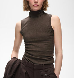 InWear Dagna Melange Rollneck Top Chocolate Brown