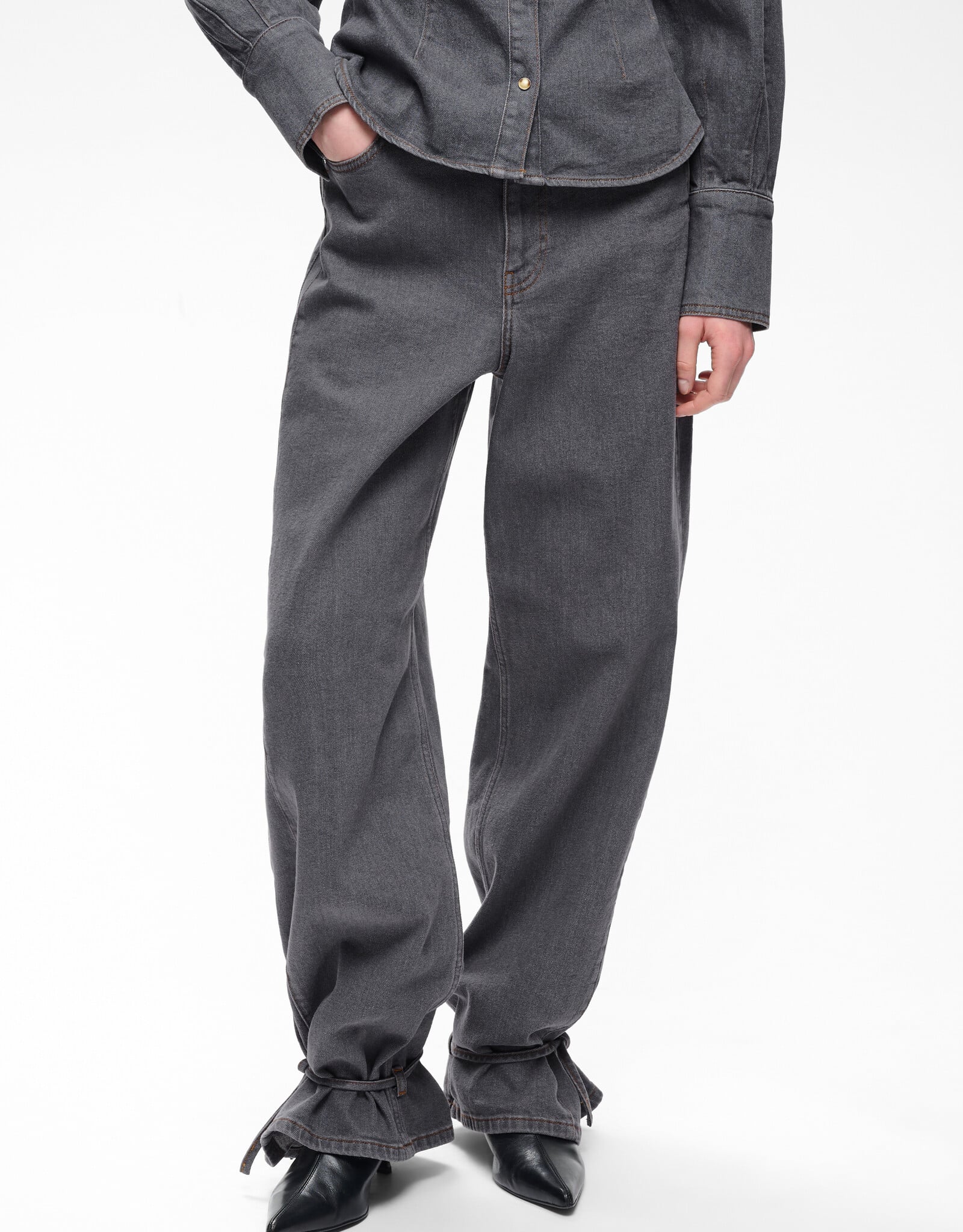 InWear Haruki Wide Jeans Medium Grey