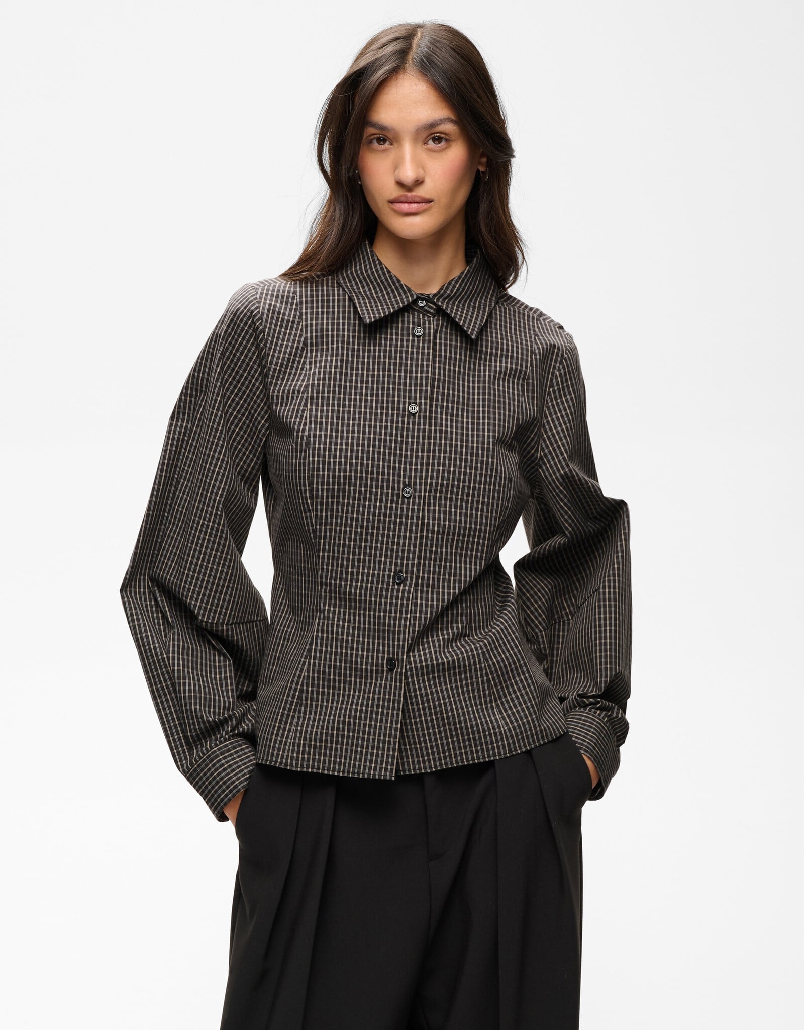 InWear Milles Fitted Shirt Black Graphite