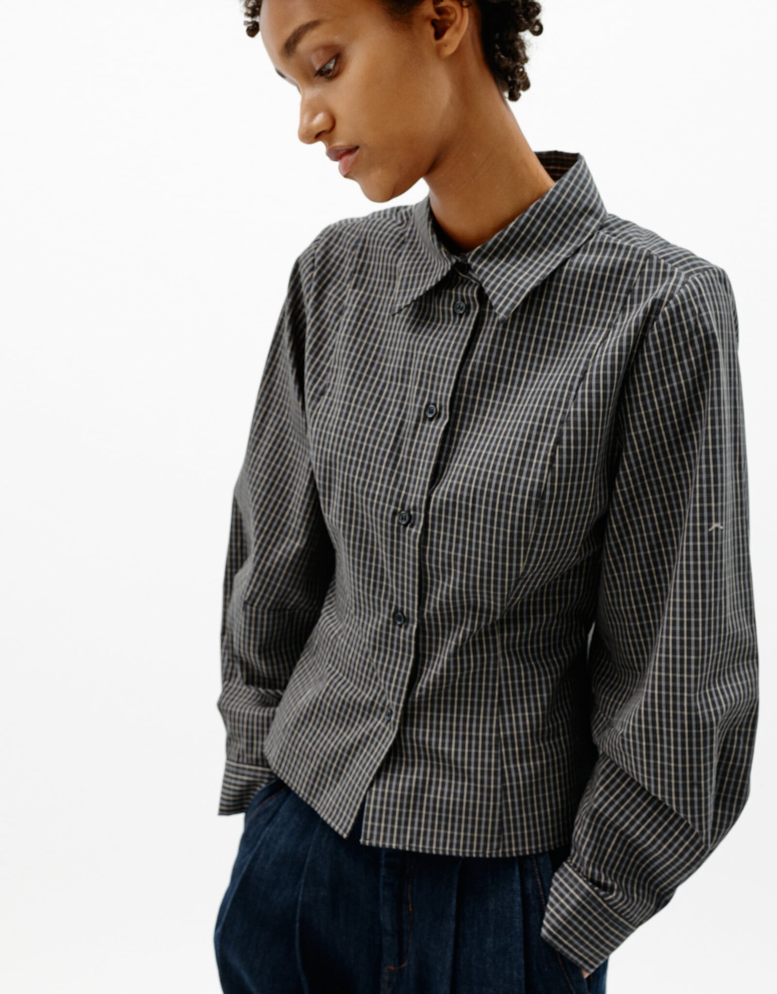 InWear Milles Fitted Shirt Black Graphite