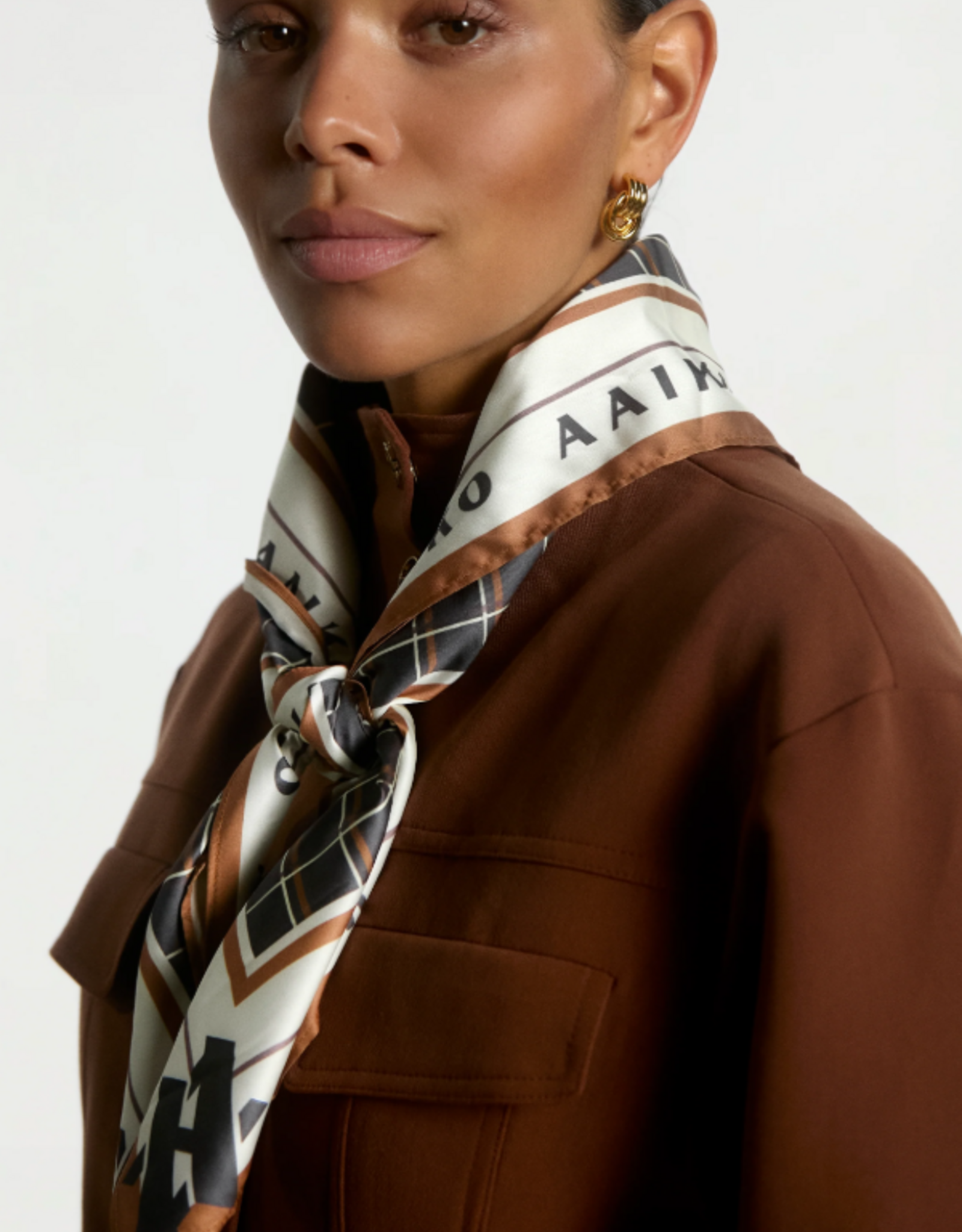 Aaiko Scarf Dark Mocha