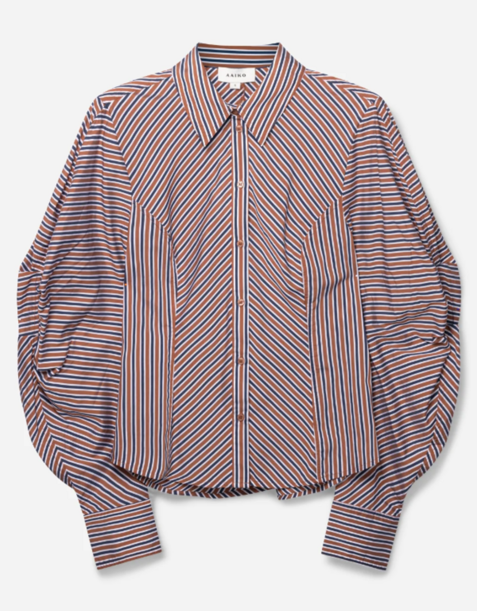 Aaiko Isabel Stripe Blouse Fudge