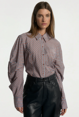 Aaiko Isabel Stripe Blouse Fudge