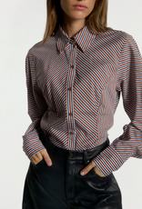 Aaiko Isabel Stripe Blouse Fudge