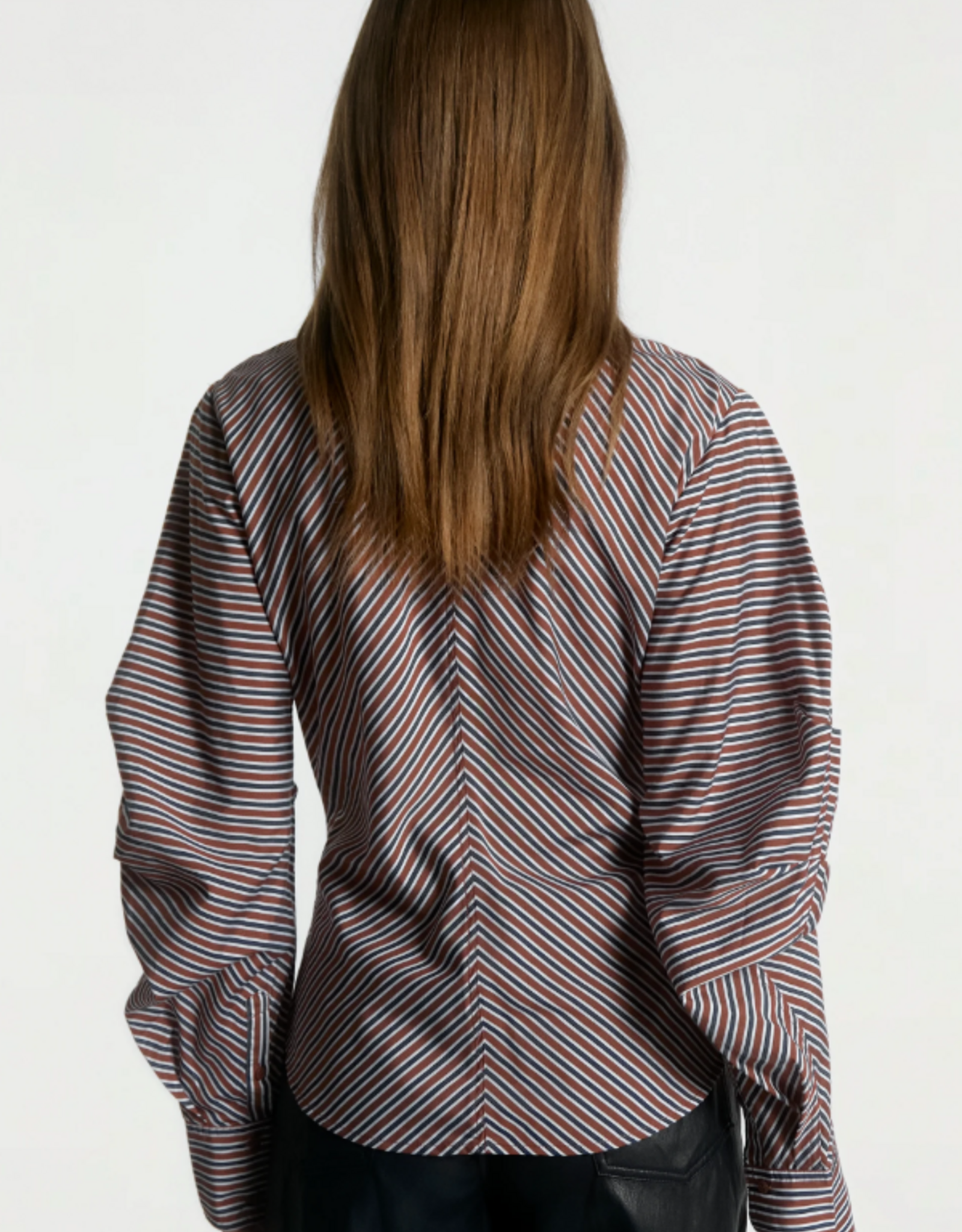 Aaiko Isabel Stripe Blouse Fudge