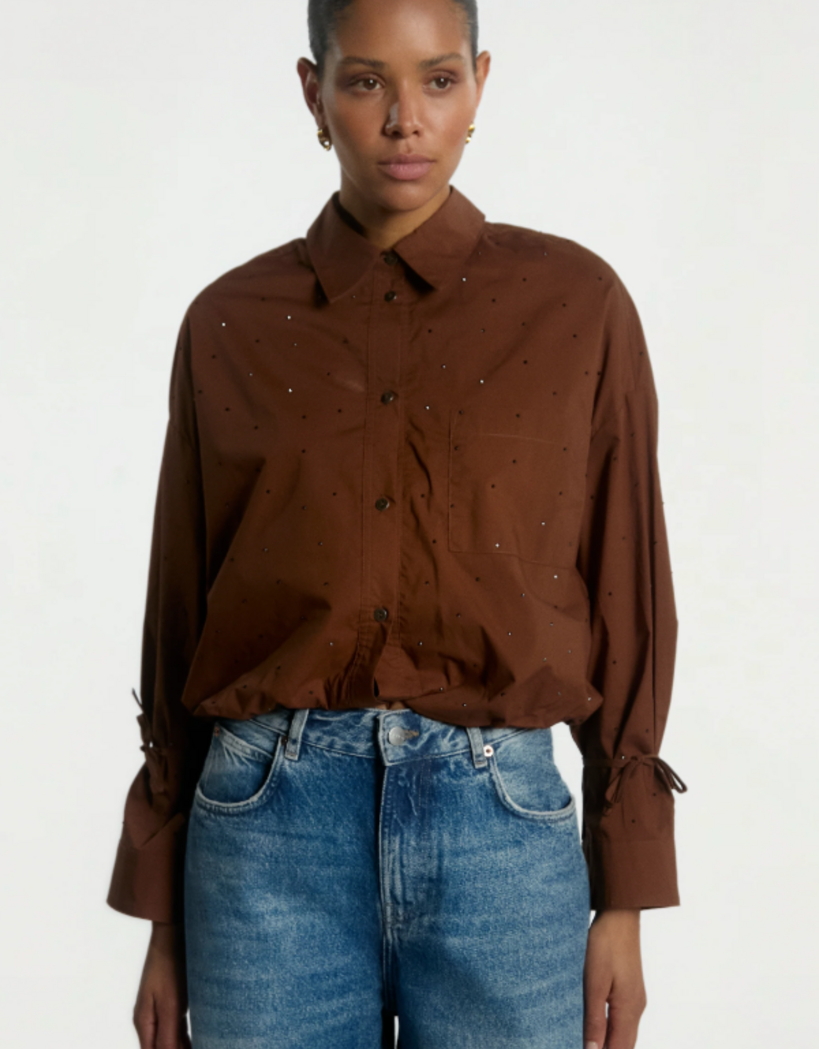 Aaiko Mikkie Strass Blouse Sorrel Horse