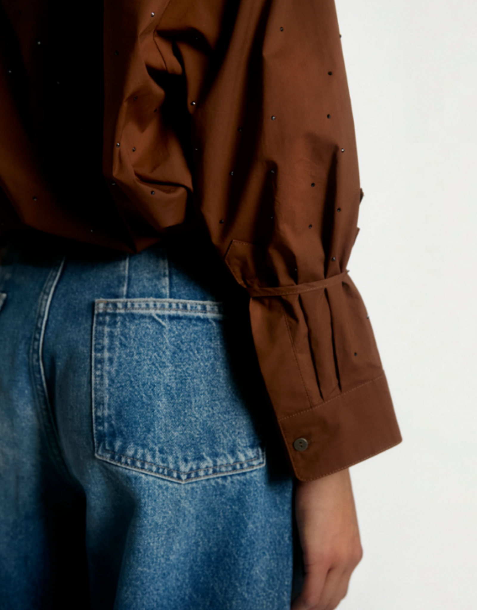 Aaiko Mikkie Strass Blouse Sorrel Horse