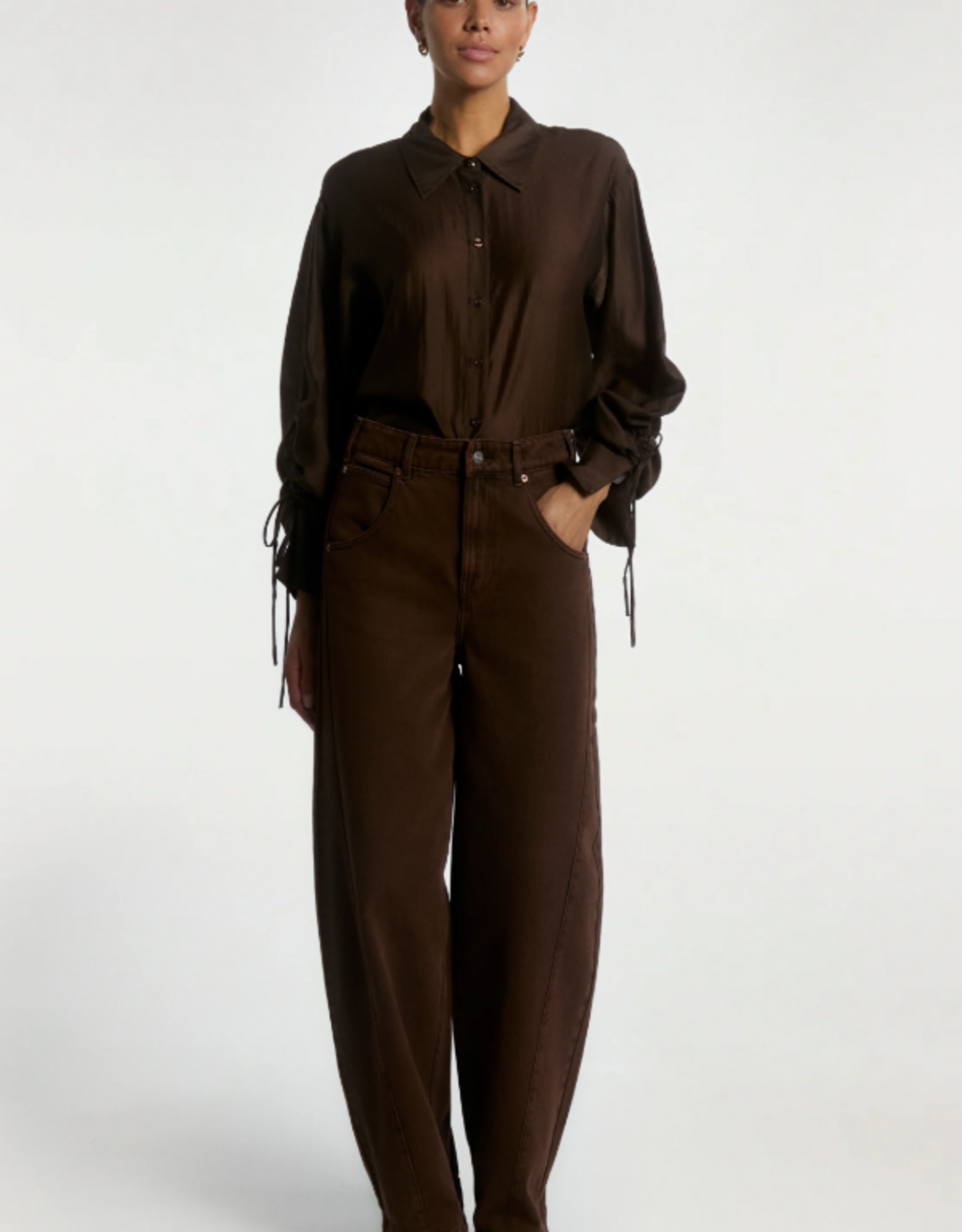 Aaiko Marel Blouse Dark Mocha