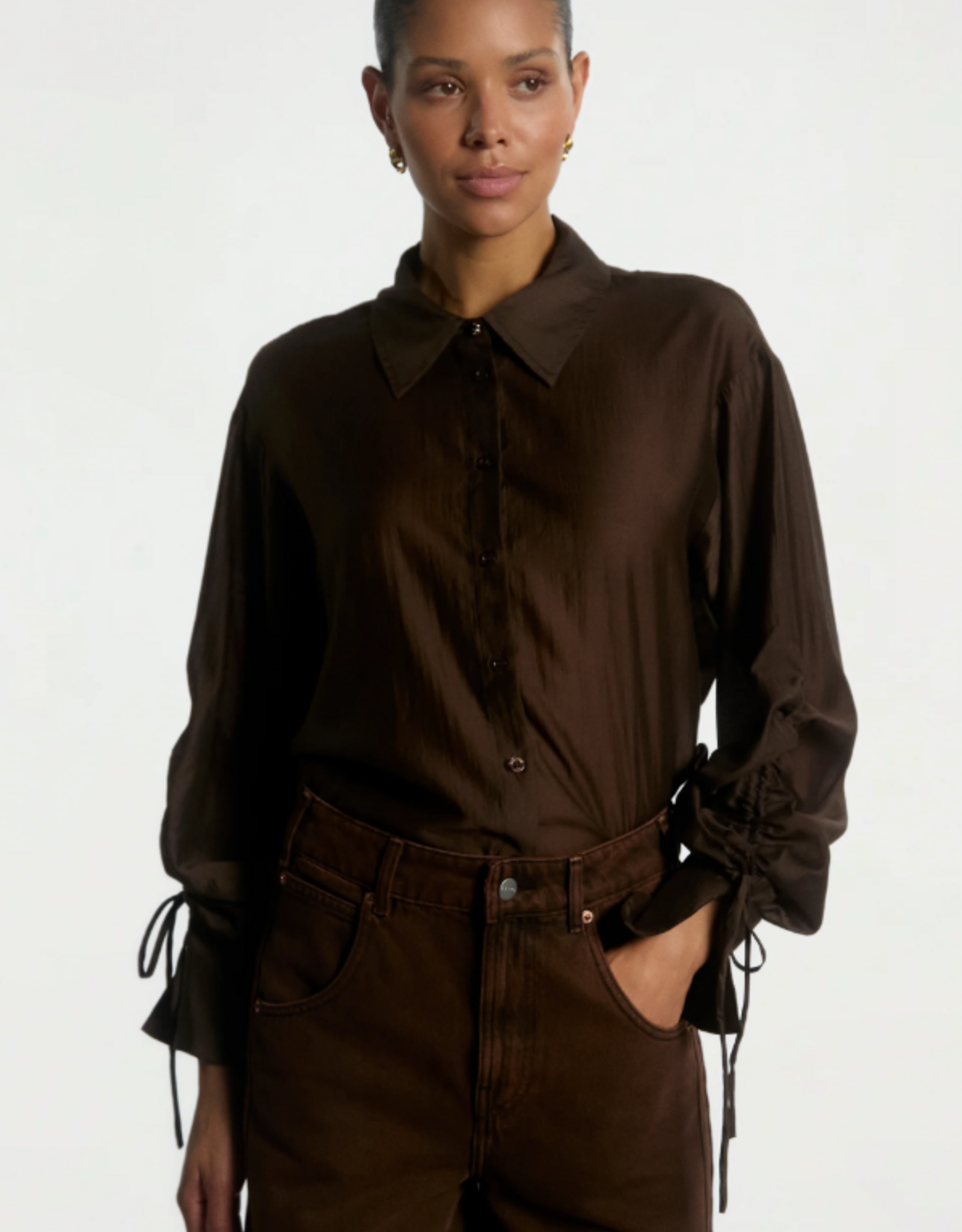 Aaiko Marel Blouse Dark Mocha