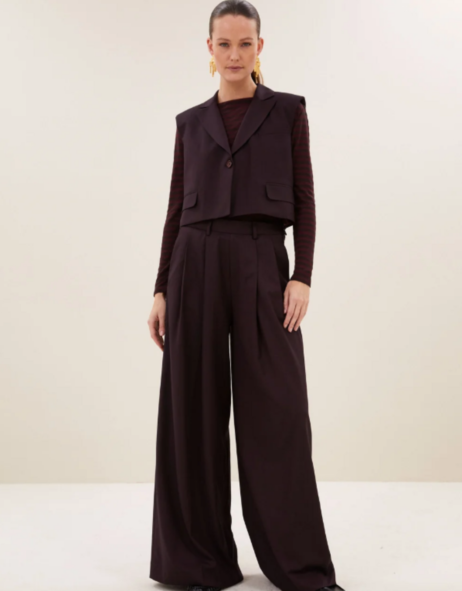 By Bar Bobi Gilet Dark Wine